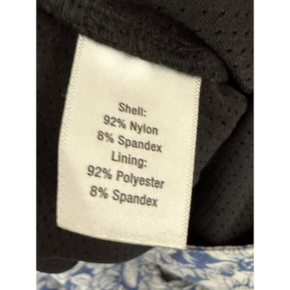 Sahalie Blue Floral Athletic Skort Skirt Built in Short A-Line Nylon Women 6 - Picture 7 of 9